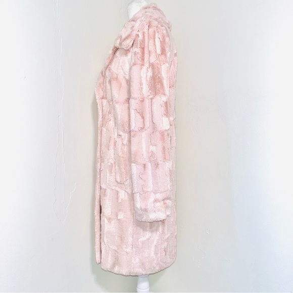 Nasty Gal NWT Premium Faux Fur Light Pink Jacket Lined Sexy Pockets SZ XSmall - Picture 3 of 12